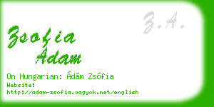 zsofia adam business card